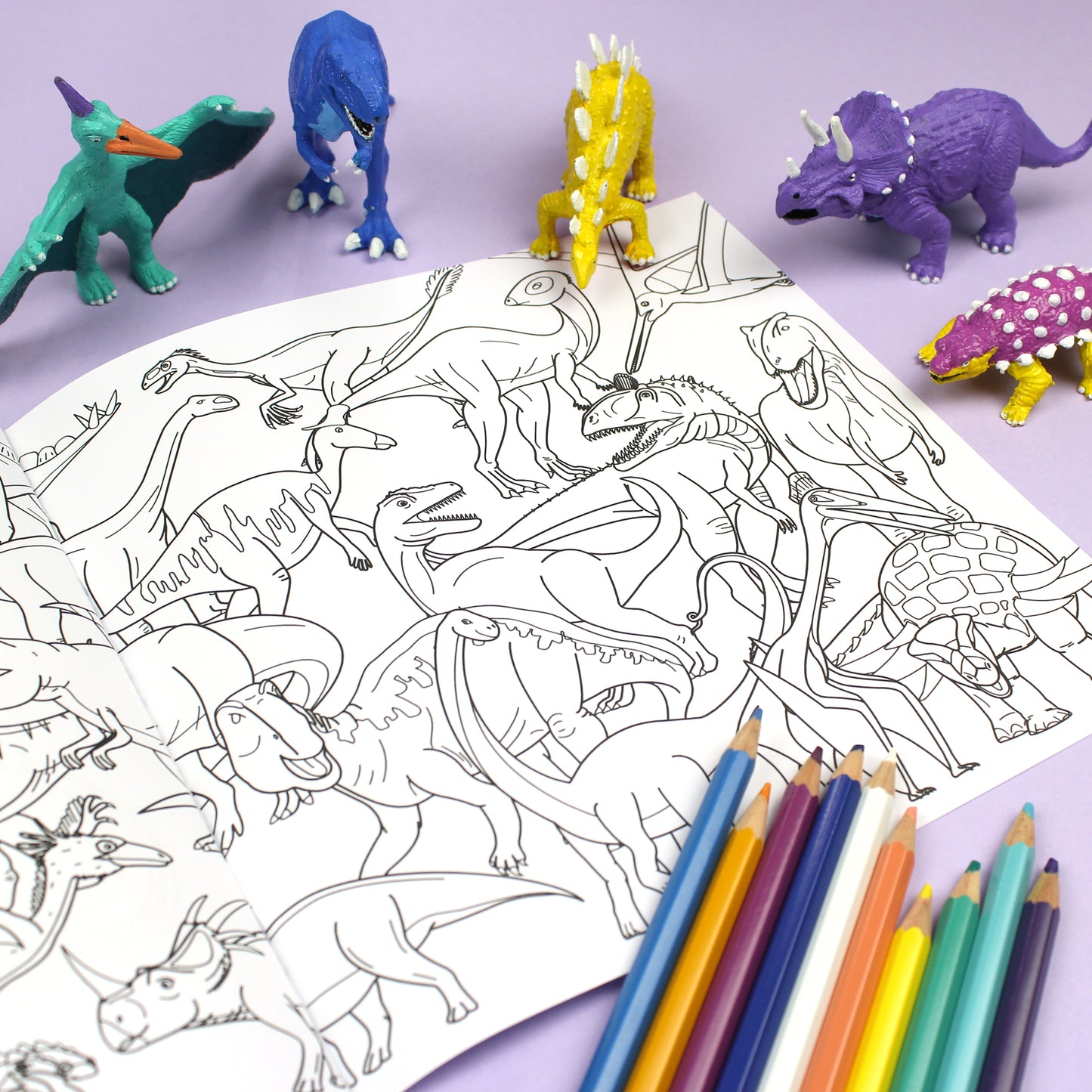 Dinosaurs Doing Stuff | Colouring Book | ABC