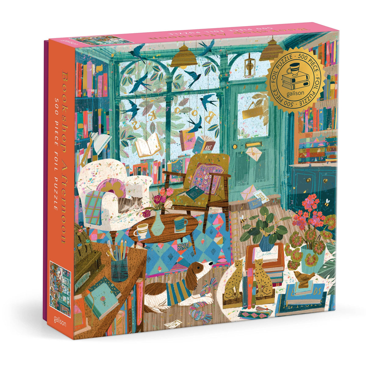 Jigsaw | 500 Piece Foil Puzzle | Bookshop Afternoon