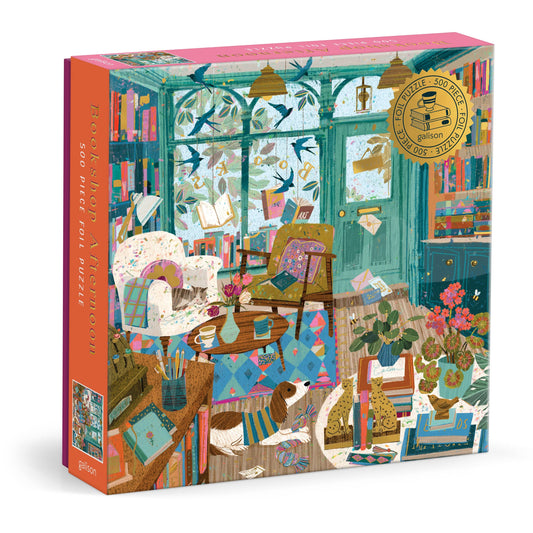 Jigsaw | 500 Piece Foil Puzzle | Bookshop Afternoon