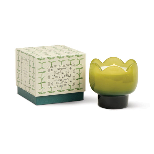 Paddywax | Tulip Green Glass Candle | Verbena & Lemongrass