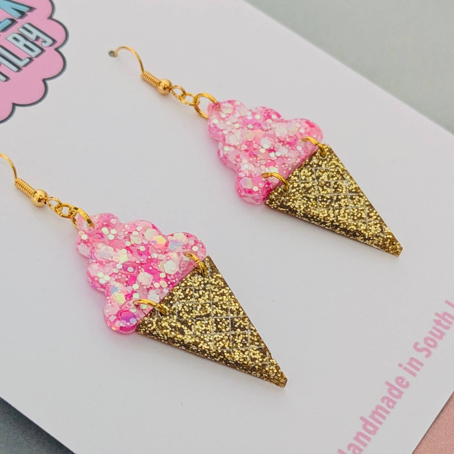 By Heather Filby | Glitzy Glitter Earrings | Ice Cream