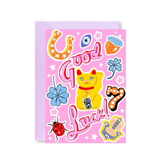 Greetings Card | Good Luck Cat