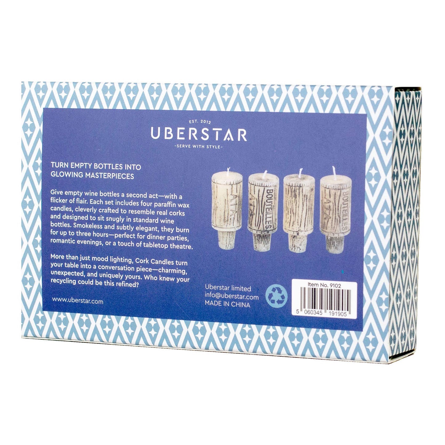 UBERSTAR | Wine Cork Candles (Set of 4)