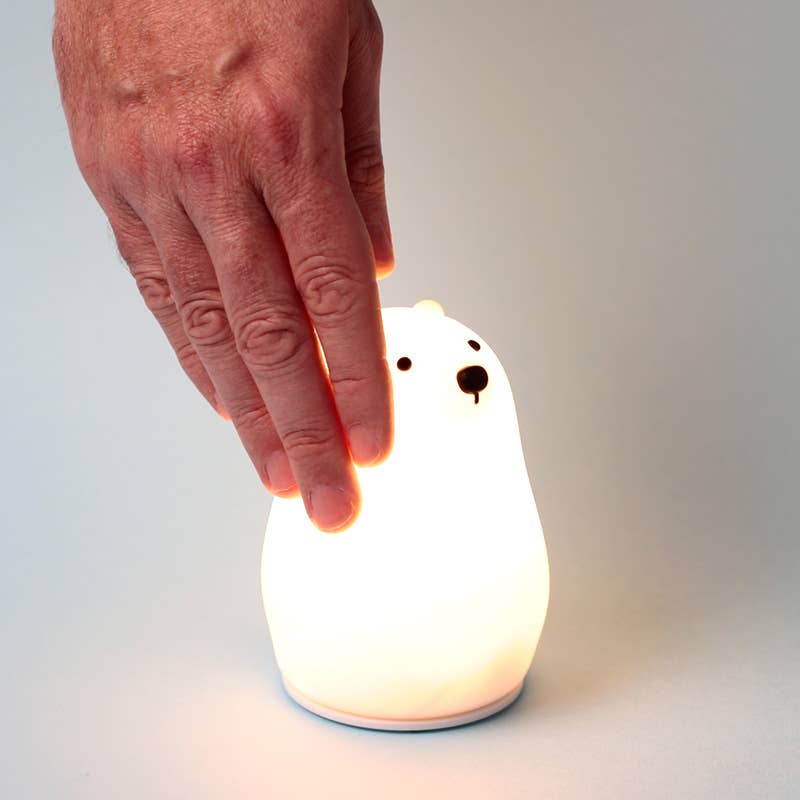 Puckator Ltd | Adoramals | LED Night Light Sleep Lamp | Polar Bear