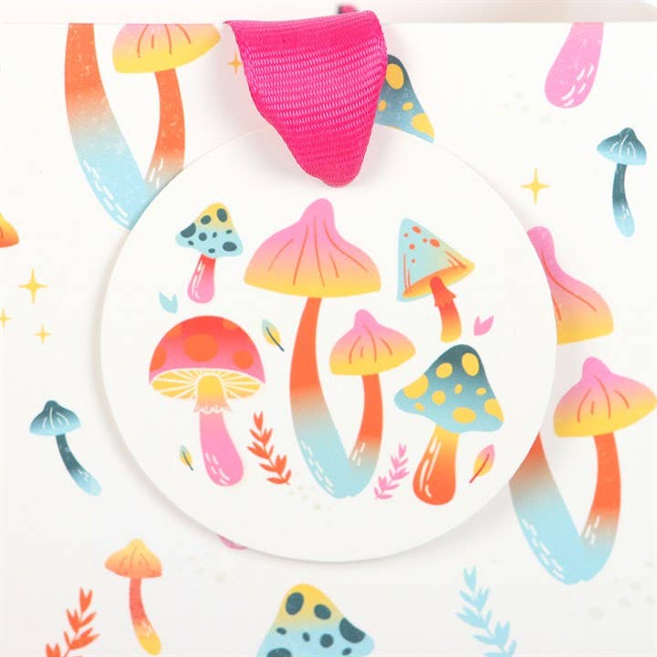 Medium Gift Bag | Funky Fungi Groovy Mushroom Print