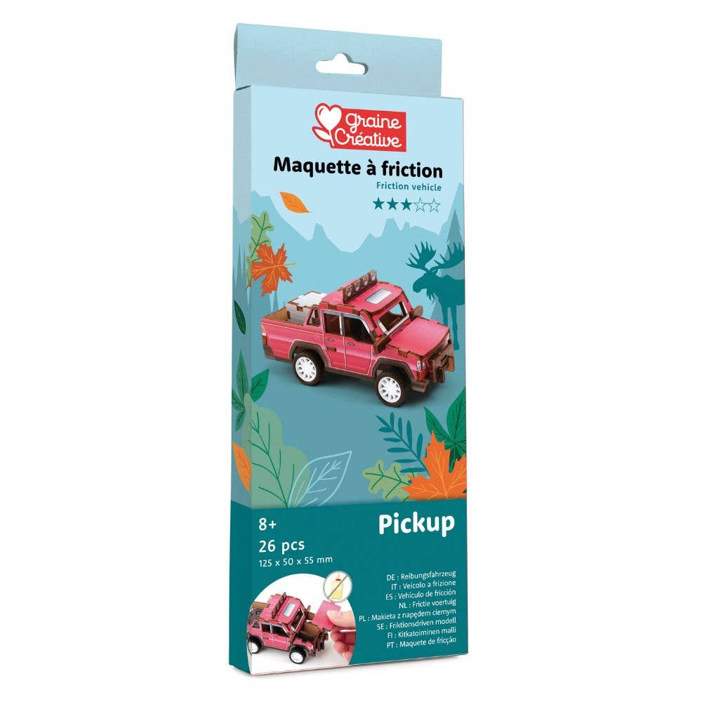 Graine Creative | Wooden 3D Model | Pick Up Truck
