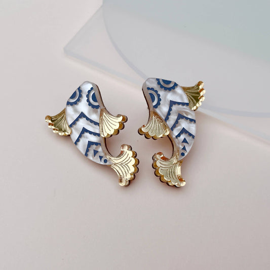 Rosa Pietsch | Koi Fish Stud Earrings | Gold
