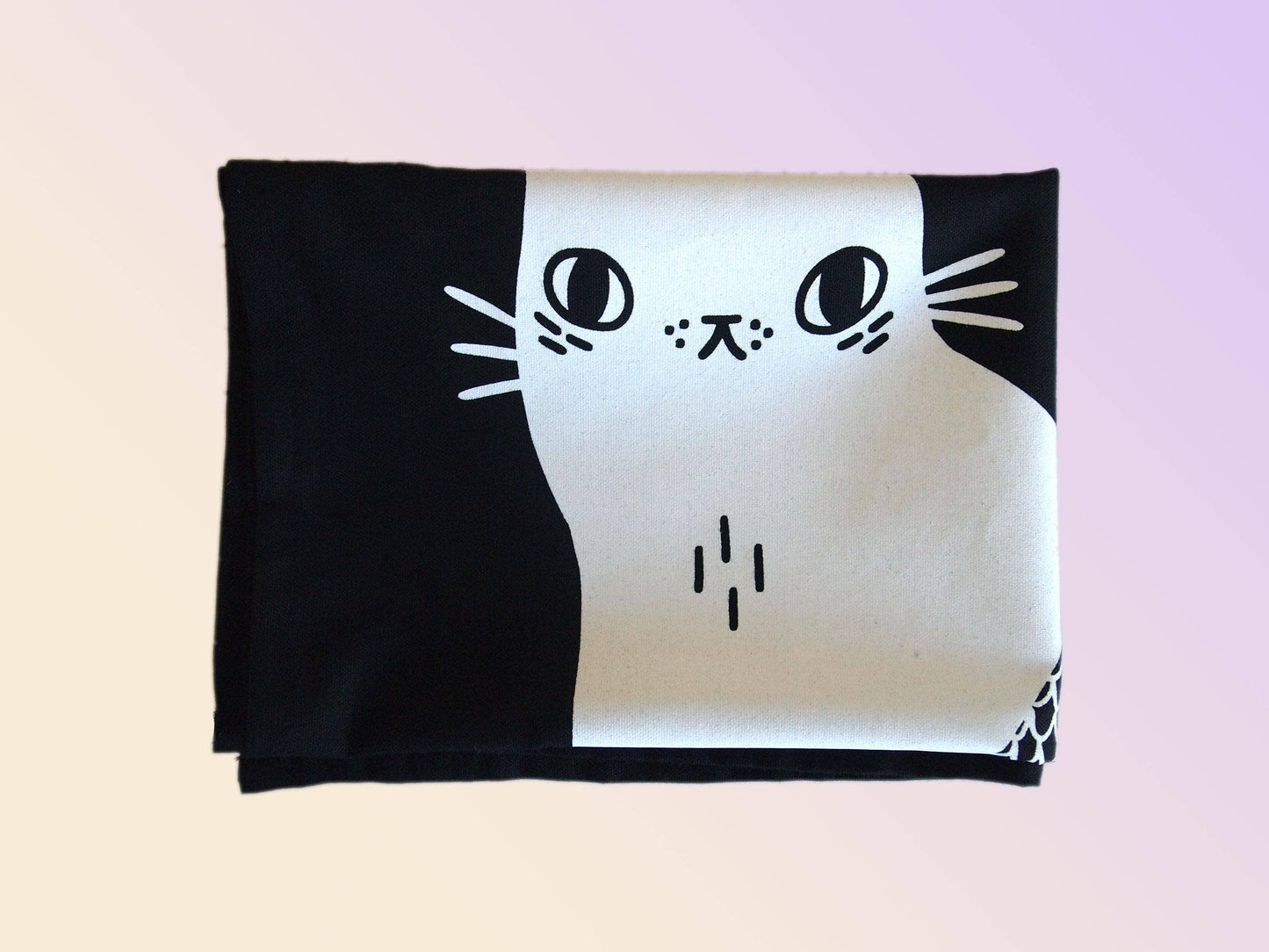 I Like Cats | Cotton Screen Printed Tea Towel | Cat and House