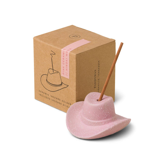 Designworks Collective | Paddywax Cowboy Hat Incense Holder & Scent Set - Hinoki Wood