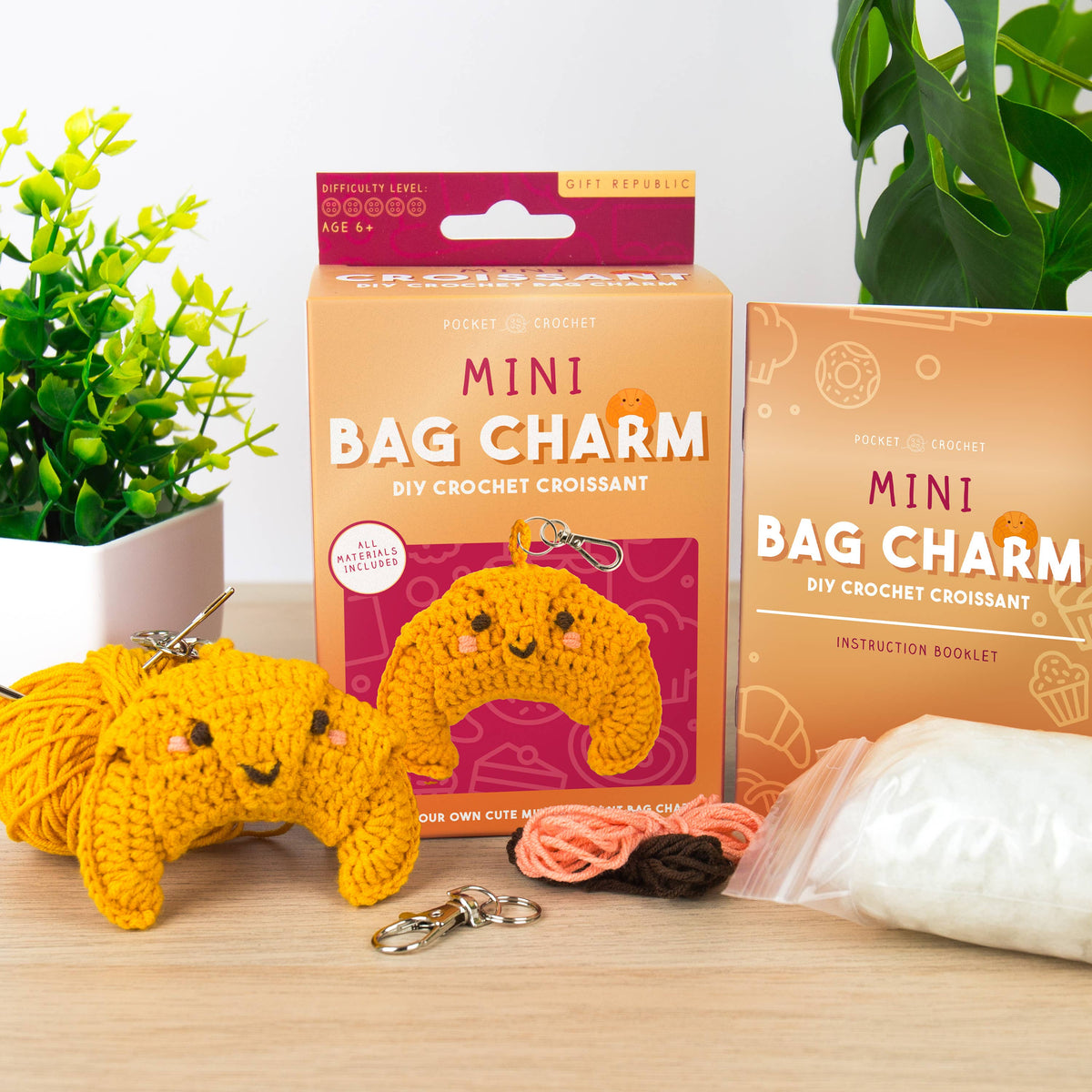 Gift Republic | DIY Crochet Croissant Bag Charm