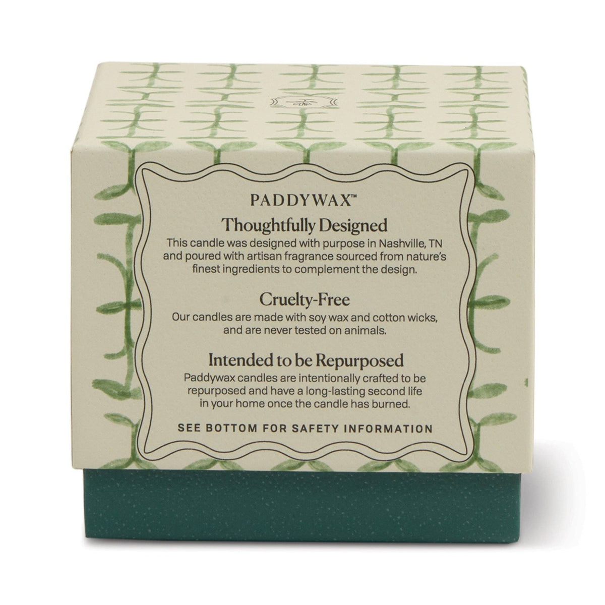Paddywax | Tulip Green Glass Candle | Verbena & Lemongrass