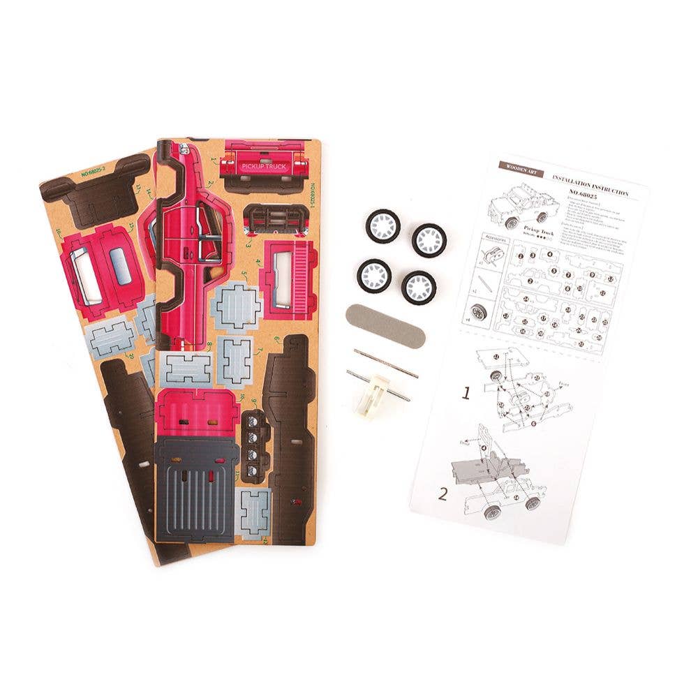 Graine Creative | Wooden 3D Model | Pick Up Truck