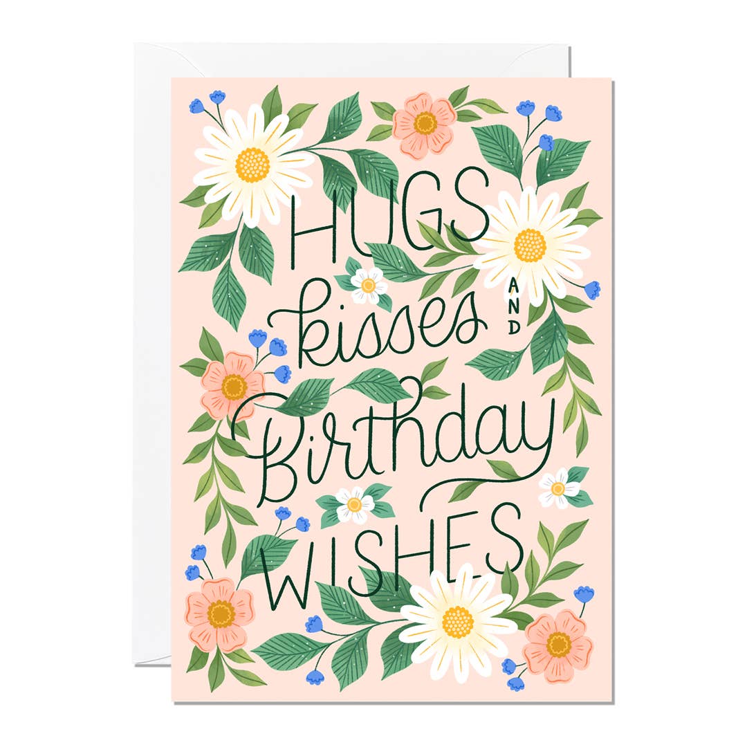 Greetings Card | Hugs, Kisses and Birthday Wishes