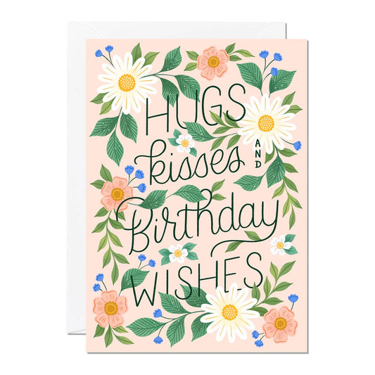 Greetings Card | Hugs, Kisses and Birthday Wishes