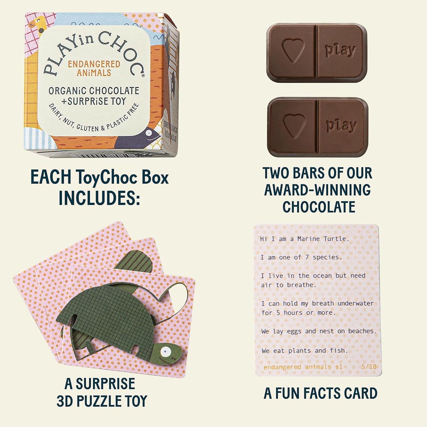 PLAYin CHOC | Organic Chocolate + Surprise Toy