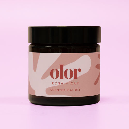 OLOR | Mini Jar Candle | Rosa + Oud