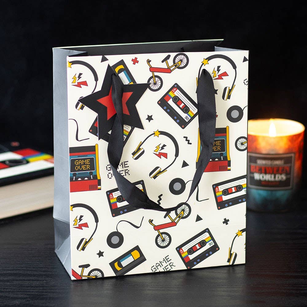 Medium Gift Bag | Retro 80s Arcade Print