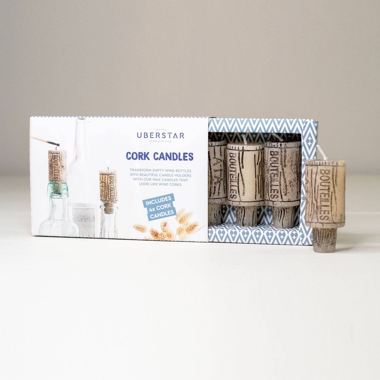UBERSTAR | Wine Cork Candles (Set of 4)