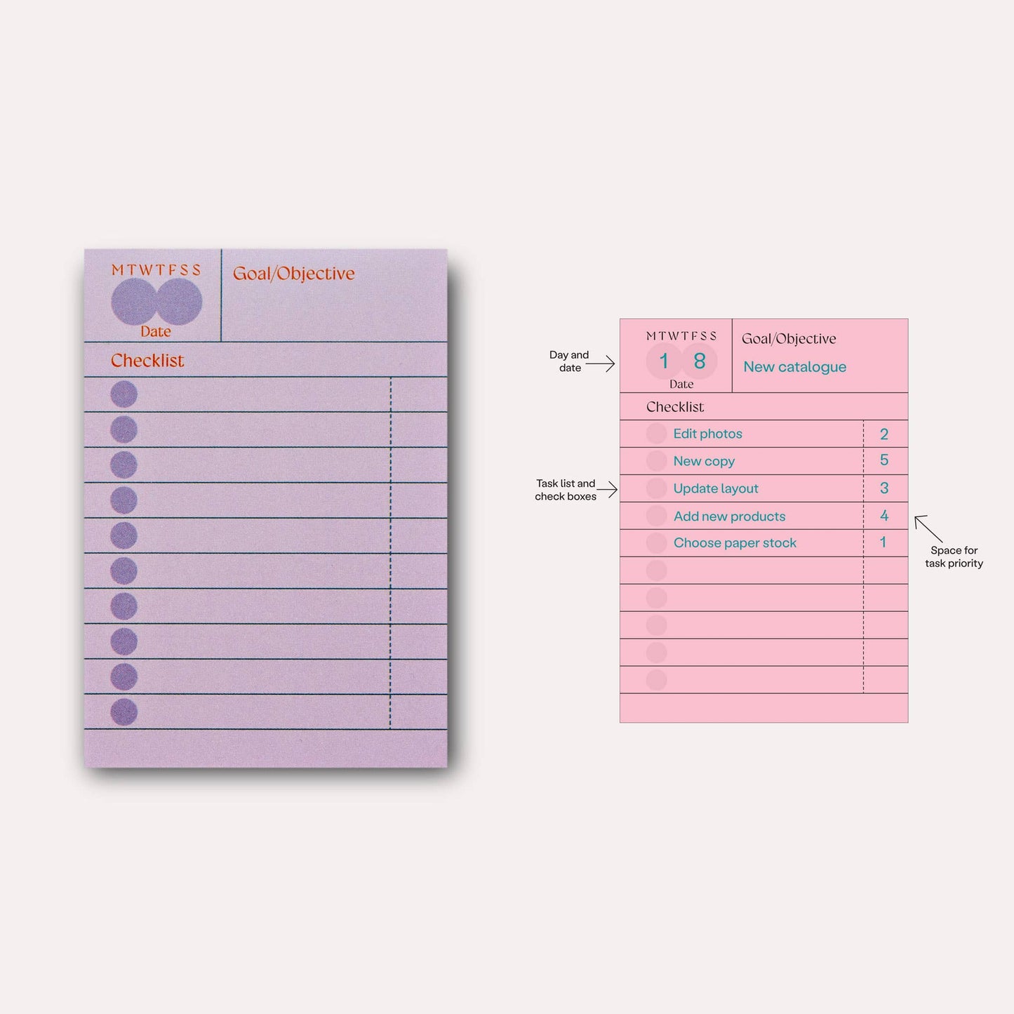 The Completist | Habit Checklist Sticky Notes | Ginger