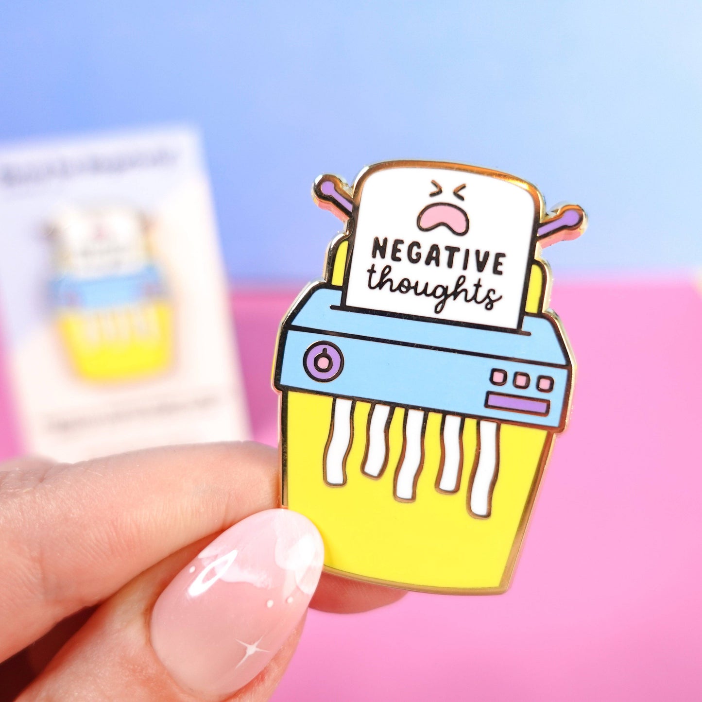 Sunshine Lane | Shred Your Negative Thoughts Enamel Pin