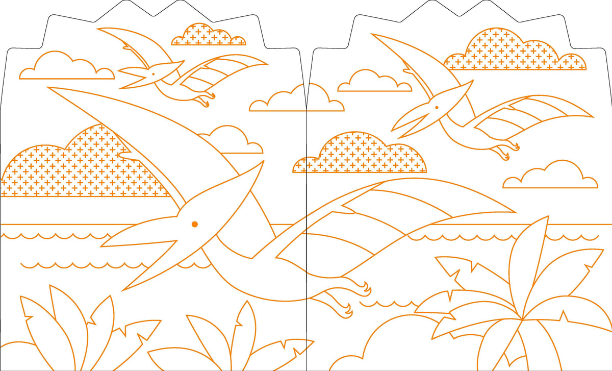 Coloring Book with Stickers | Dinosaurs