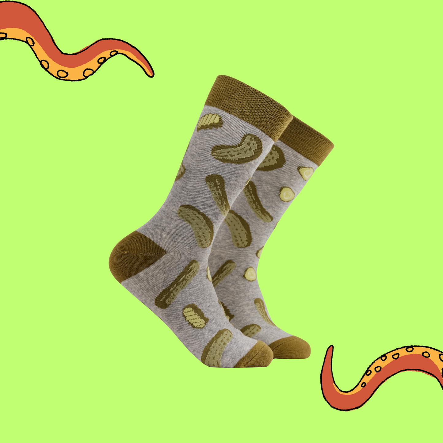 Socktopus | Pickles | Grey Marl | L UK 9-12