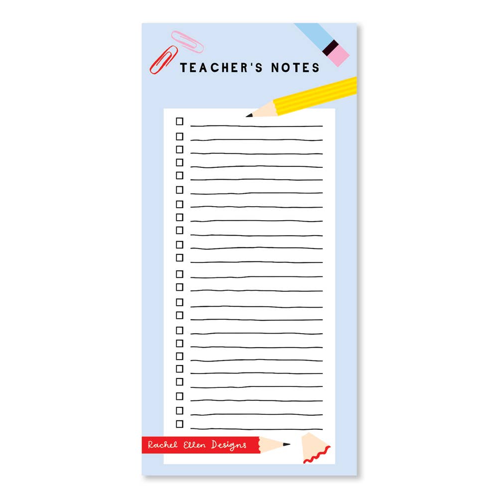 Rachel Ellen Designs | List Pad | Teachers Notes
