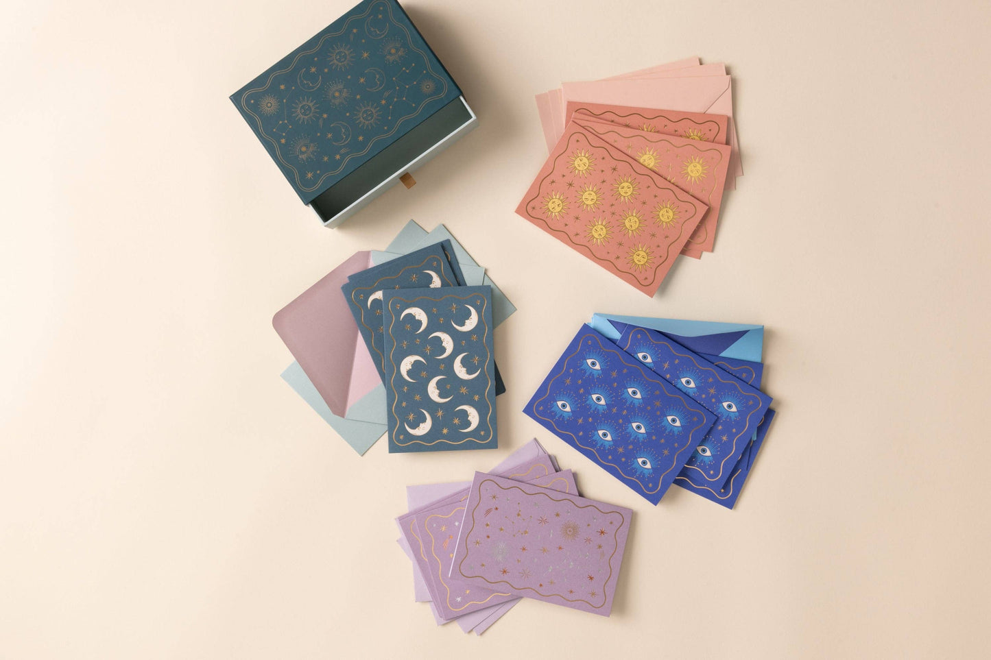 Designworks Collective | Celestial Notecards | Set of 16 Assorted