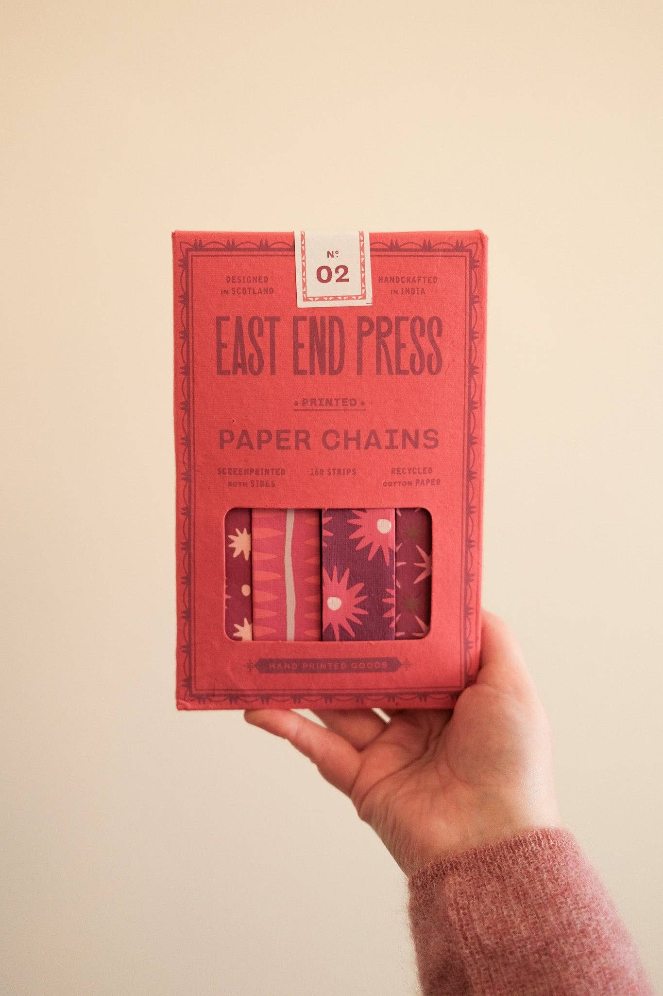 East End Press | Paper Chain Kit | Pink & Red