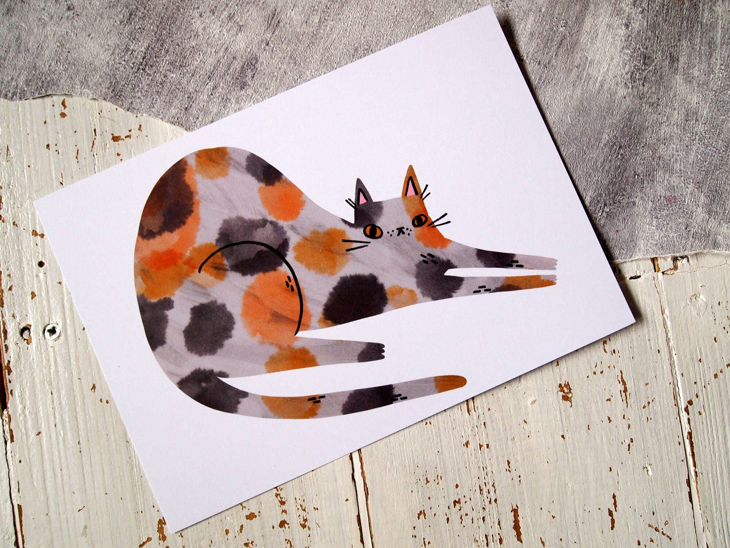 I Like Cats | A5 Print | Calico Cat