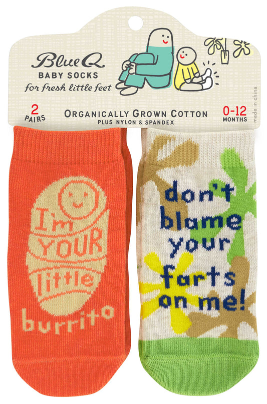 Blue Q | Baby Socks | Lil Burrito/Farts