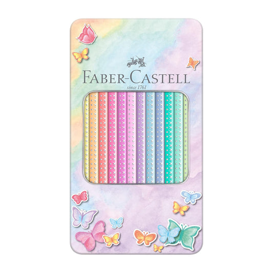 Faber-Castell | Pastel Pencils Sparkle Tin | Pack of 12