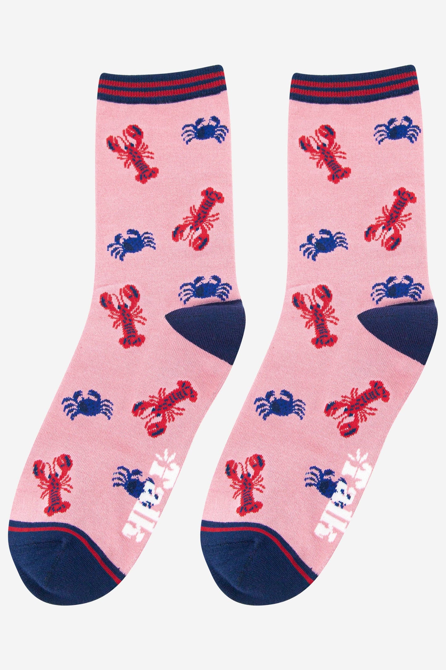 Sock Talk | Women's Lobster and Crab Bamboo Socks | UK 3-7 | EU 36-40