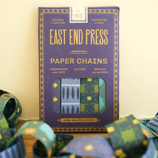 East End Press | Paper Chain Kit | Blue & Yellow