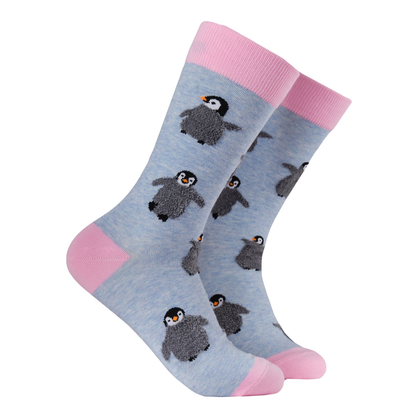 Socktopus | Fluffy Penguin | Blue Marl | S UK 4-8
