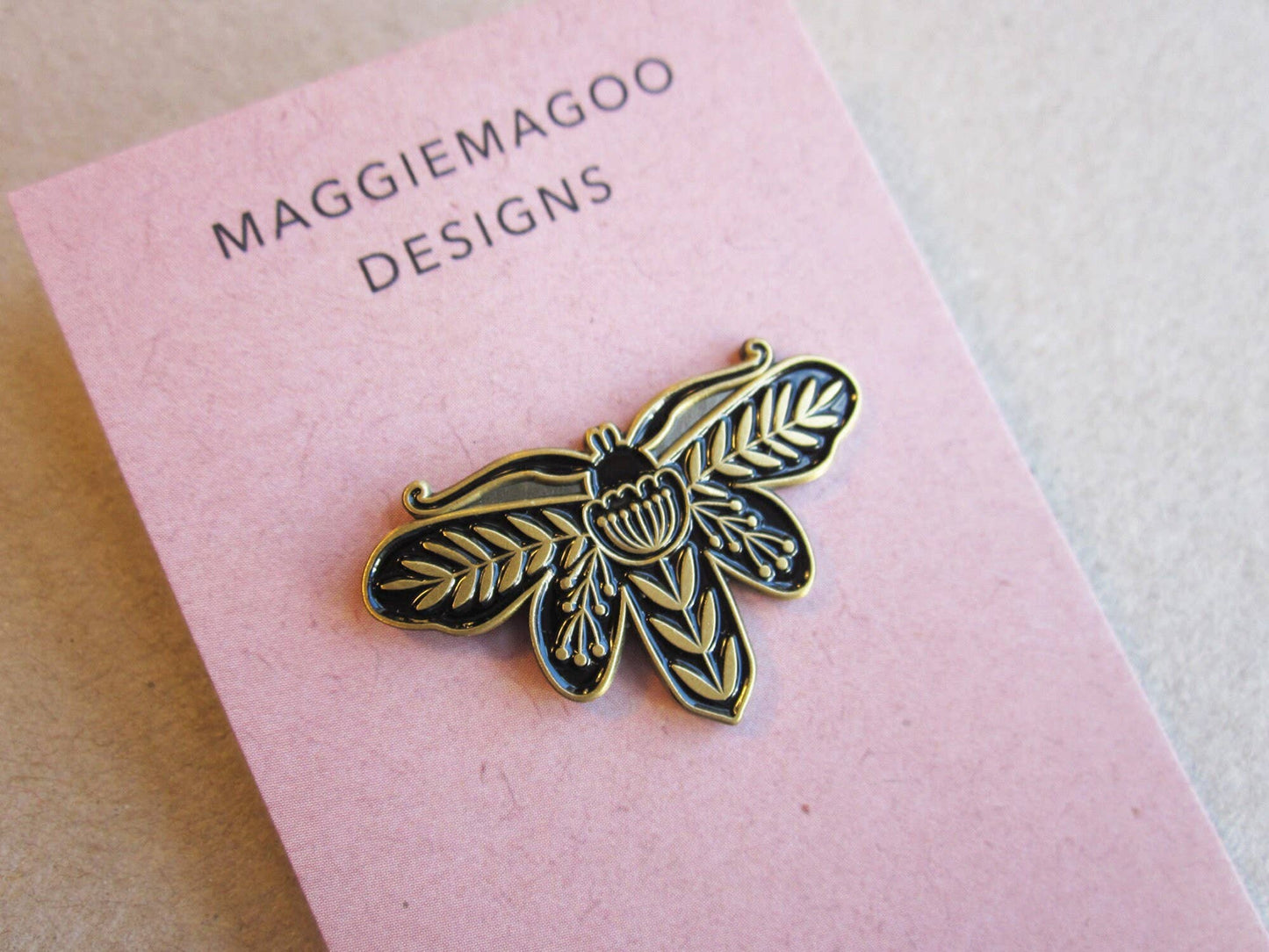 Maggie Magoo | Enamel Pin Badge | Moth