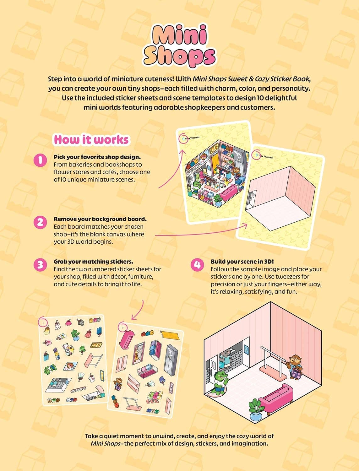 Sweet & Cozy Sticker Book | Mini Shops