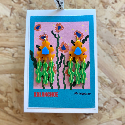 Westmount Art | Illustration Earrings | Kalanchoe