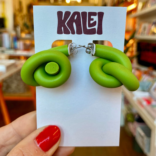 Kalei | KNOT Statement Earrings | Kiwi