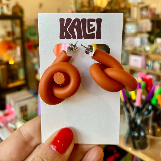 Kalei | KNOT Statement Earrings | Terracotta