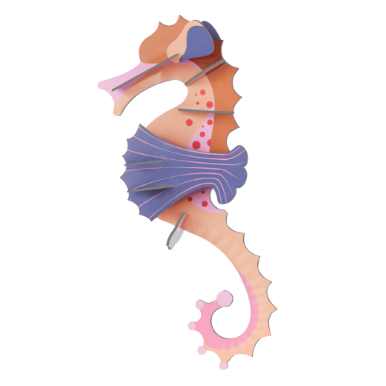 3D Wall Art | Pink Seahorse