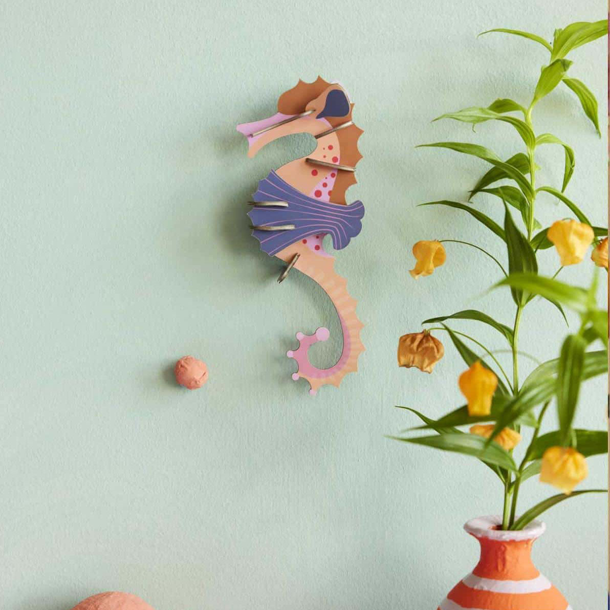 3D Wall Art | Pink Seahorse