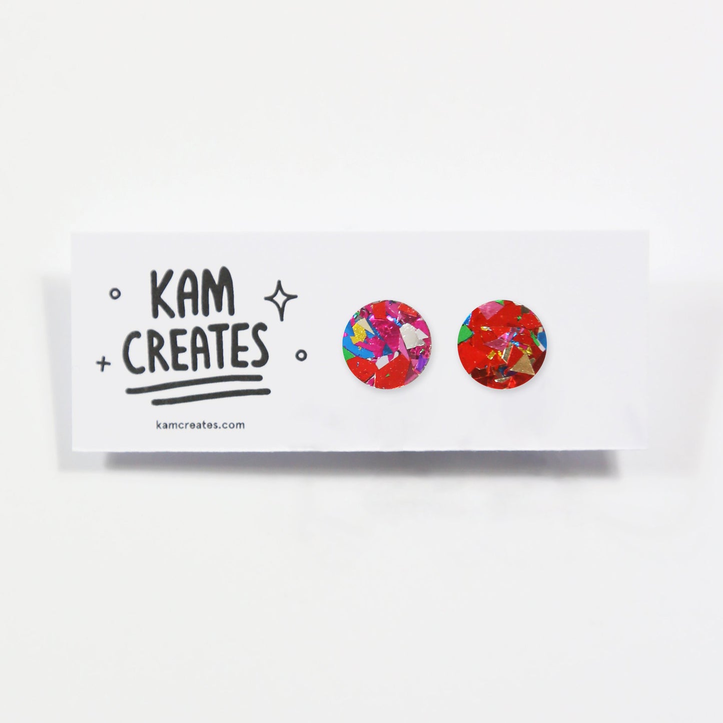 Kam Creates | Confetti Circle Studs | 6 colourways