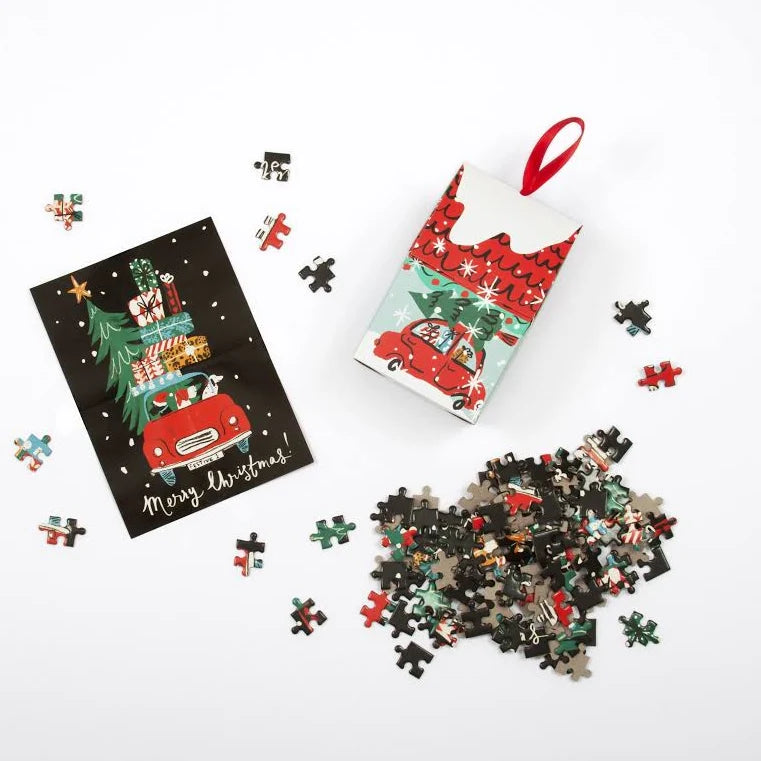 130 Piece Puzzle Decoration | Christmas Car