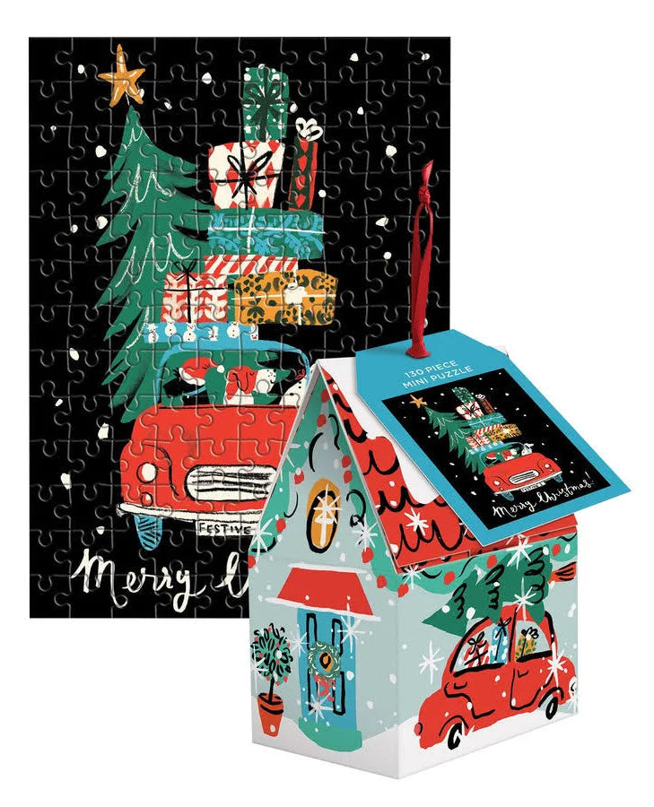 130 Piece Puzzle Decoration | Christmas Car