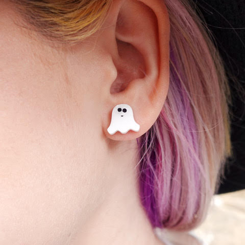 Silly Loaf | Ghost Stud Earrings